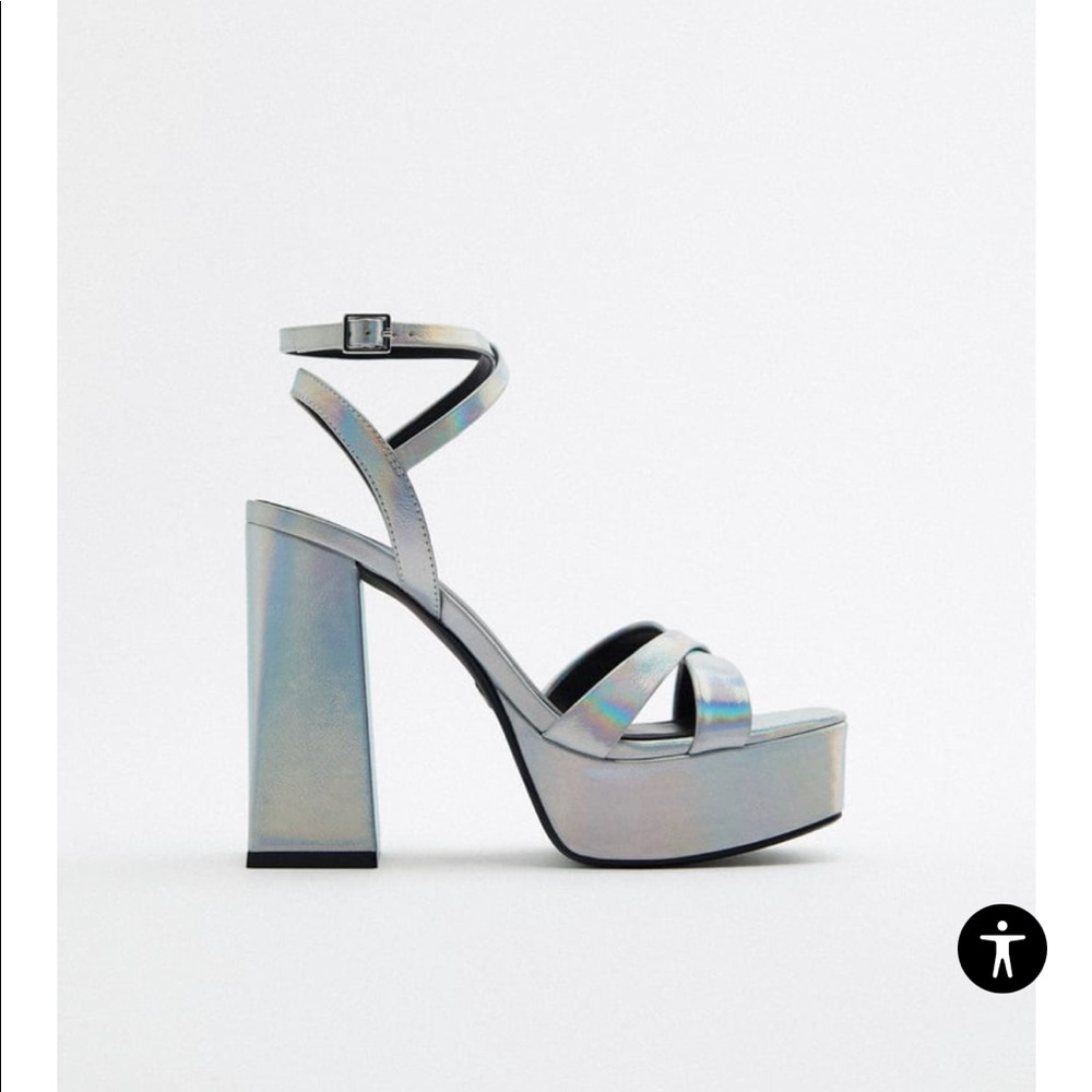 High heeled platform sandals
